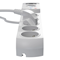 Regleta con fusible y sistema de protección contra sobretensiones profesional 5 tomas 2 puertos USB longitud 3m 10A 230V 2300W gris