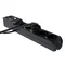 Regleta con fusible y sistema de protección contra sobretensiones profesional 5 tomas 2 puertos USB longitud 3m 10A 230V 2300W negro
