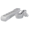Regleta con fusible y sistema de protección contra sobretensiones profesional, 5 tomas, longitud 1,5 m, 10 A 230 V 2300 W, gris