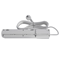 Regleta con fusible y sistema de protección contra sobretensiones profesional, 5 tomas, longitud 1,5 m, 10 A 230 V 2300 W, gris