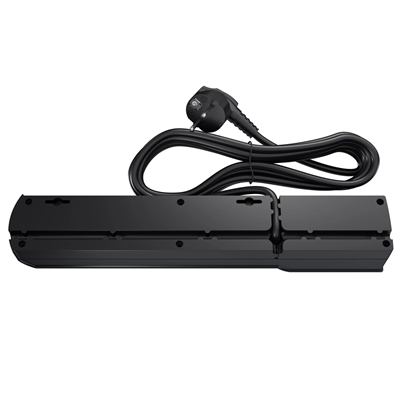 Regleta con fusible y sistema de protección contra sobretensiones profesional, 5 tomas, longitud 1,5 m, 10 A 230 V 2300 W, negro
