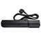 Regleta con fusible y sistema de protección contra sobretensiones profesional, 5 tomas, longitud 1,5 m, 10 A 230 V 2300 W, negro