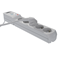 Regleta con fusible y sistema de protección contra sobretensiones profesional, 5 tomas, longitud 3m, 10A 230V 2300W, gris