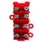 Regleta de terminales 4x4mm2 roja 50 uds.