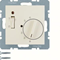 Regolatore della temperatura ambiente con contatto normalmente aperto, elemento centrale, interruttore e diodo 5-30 °C 230 V - Crema lucido