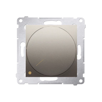 Regulador giratorio bipolar para LED regulables 230V (módulo) 5-215W, dorado metalizado