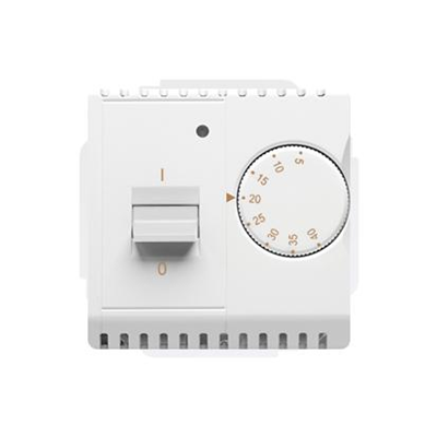 Regulator temperatury z czujnikiem zewnętrznym, 16A, 230V. Montaż gniazda na wkręty do puszki, biały Wymagany czujnik zew. NTC-03
