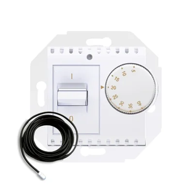 Regulator temperatury z czujnikiem zewnętrznym (moduł) 16A 230V biały