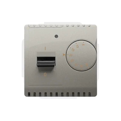 Regulátor teploty s vnitřním senzorem, 16A, 230V satin (metalický)