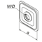 Reinforced nut, galvanized, thickness 3mm, width 43mm