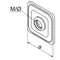 Reinforced nut, galvanized, thickness 3mm, width 43mm
