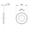 Reinforced washers 8.4X20 GALVANIZED