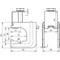 Reinforcement clamp with pressure clamp, for wire diameter 6-20 / 8-10 mm, wire diameter 6-20 mm / flat bar width 30 mm or two flat bars width 30x3-4 mm, uncoated steel VK DB 6.20 8.10 FL30 BSB STBL
