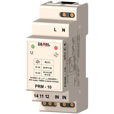 Relais à résistance avec sonde ptc 230V AC TYPE: PRM-10