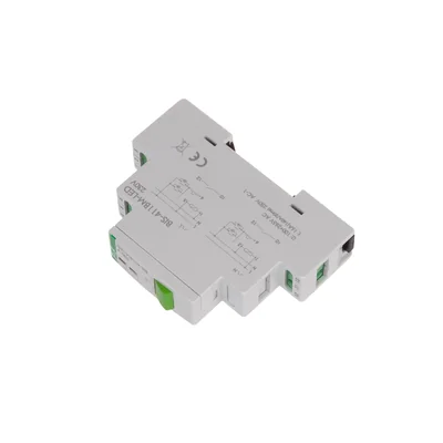 Relais bistable BIS-411BM-LED avec bouton de commande manuelle, mémoire, montage sur rail DIN, 230 V, avec relais de courant d'appel 160 A/20 ms