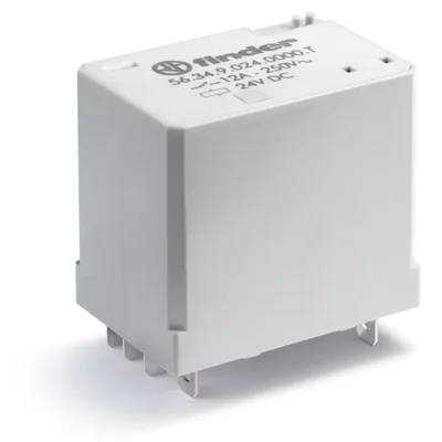 Relais de puissance miniature 4P ; 12 A ; 220 V CC ; bouton de test + indicateur mécanique, 56.34.9.220.0040