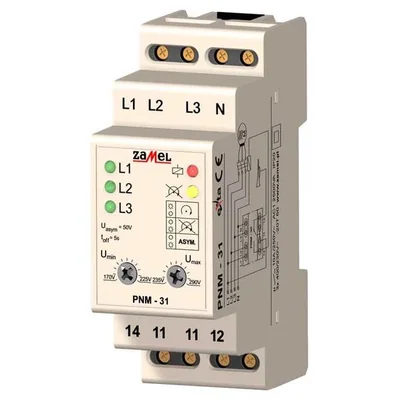 Relais de tension triphasé 230/400 V, type : PNM-31