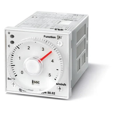 Relais temporisé 2CO 8A 24-230V AC/DC