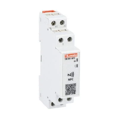 Relais temporisé TMM1NFC, multifonction, multi-plage, 1 contact, alimentation auxiliaire 12…240 V CA/CC, conception modulaire, communication NFC