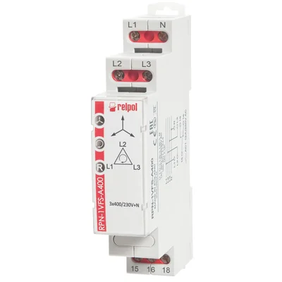 Relay for AC voltage supervision in a 3-phase network RPN-1VFS-A400