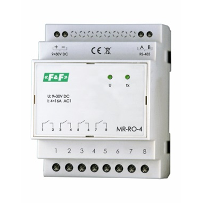 Relay output expansion module with MODBUS RTU output