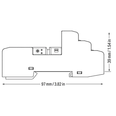 Relay socket, 4 changeover contacts