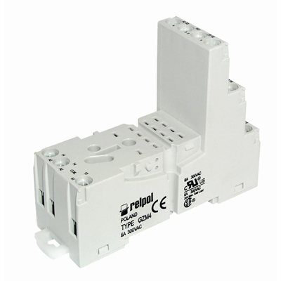 Relay socket R4 GZM4 - grey