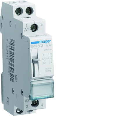 Relé biestable 48VAC/24VDC 1NO+1NC 16A