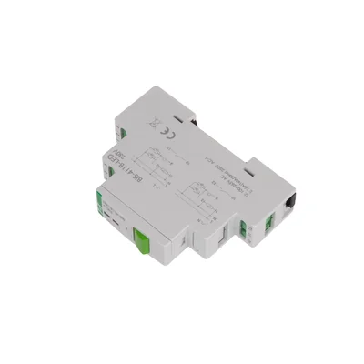 Relé biestable BIS-411B-LED con botón de control manual, para carril DIN, con relé de corriente de arranque de 160 A/20 ms