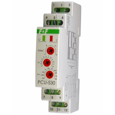 Реле часу 10-функціональний контакт: 3xNO/NC 100-264V AC/DC