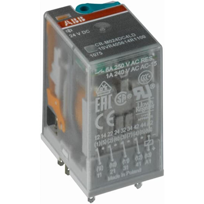 Реле CR-M024DC2, A1-A2=24V DC, 2 перемикаючі контакти 250V/12A