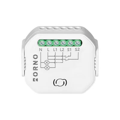 Relè da incasso a parete Tuya Smart Wi-Fi+BLE a 2 canali