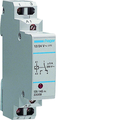 Relé de comunicación con LED 12-24VAC/DC 1NO/NC 5A