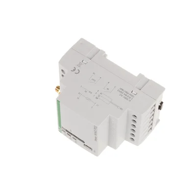 Relé de control remoto GSM (SMS); 2 salidas, 2 entradas; control de temperatura; 230 V CA; 2 contactos NA/NC; montaje en carril DIN