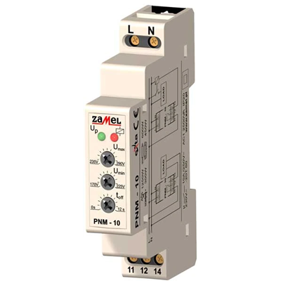 Relé de tensión monofásico 230V AC tipo: PNM-10