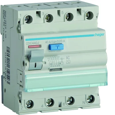 Реле диференційне 4P 40A 30mA