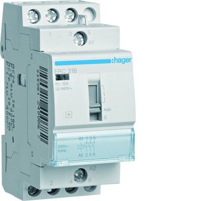 Relé electromagnético de instalación 230VAC 3NO 16A