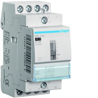Relè elettromagnetico da installazione 12VAC 2NO+2NC 16A