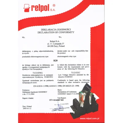 Relè elettromagnetico, industriale - piccolo, in custodia R20-3022-96-1012