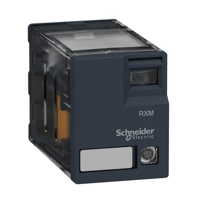 Relé LED miniatura Harmony Relay, 24 V CA, 6 A, 4 contactos conmutados.