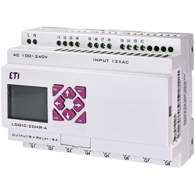 Relé programable 100-240VAC, 12/8 E/S de relé. LÓGICA-20HR-A