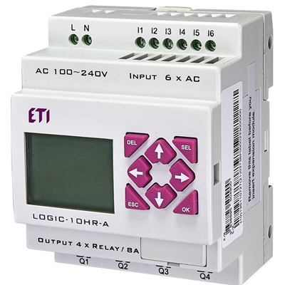 Relè programmabile 100-240VAC, 6/4 relè I/O. LOGICA-10HR-A