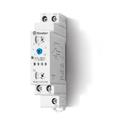 Relé temporizador de función única 2 NA; 6A; 24…240V CA/CC; SD