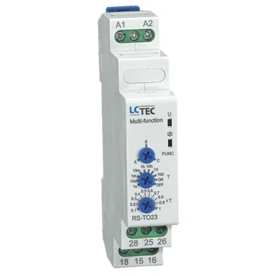 Relè temporizzato multifunzione RS-TO23 10A 230V/24V AC/DC