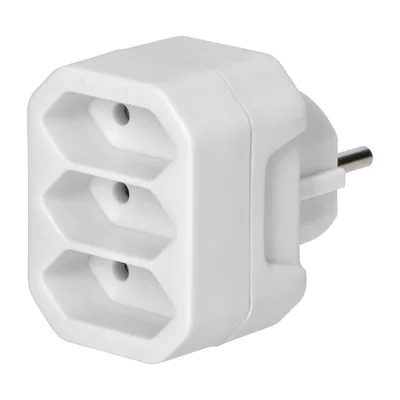 Répartiteur 3x2P blanc européen