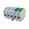 Répartiteur de dérivation Al/Cu SCB 25-5X SIMBLOCK bleu-vert-gris
