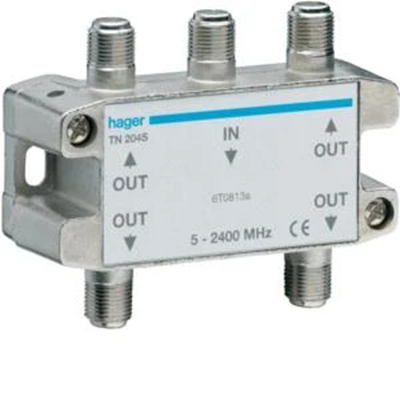 Répartiteur de signal TV/SAT à 4 voies