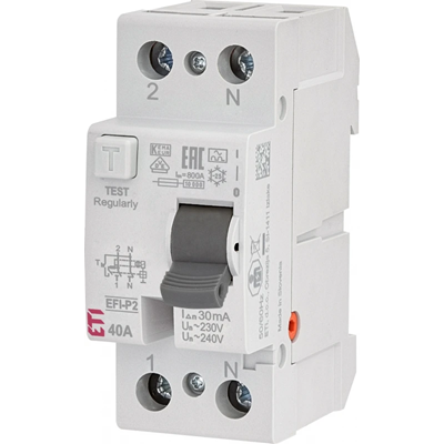 Residual current circuit breaker EFI6-P2 AC 40/0.03 6kA 2-pole