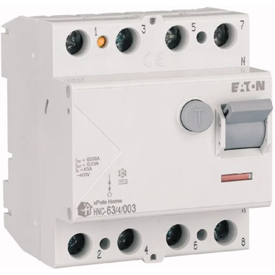 Residual current circuit breaker HNC-63/4/003 63A 4P 6kA 230/400V IP20 type AC