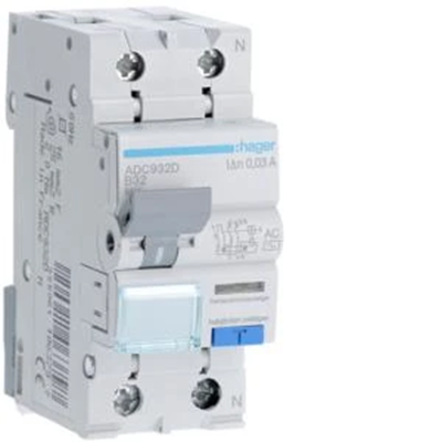 Residual current device with overcurrent element 1P+N 6kA